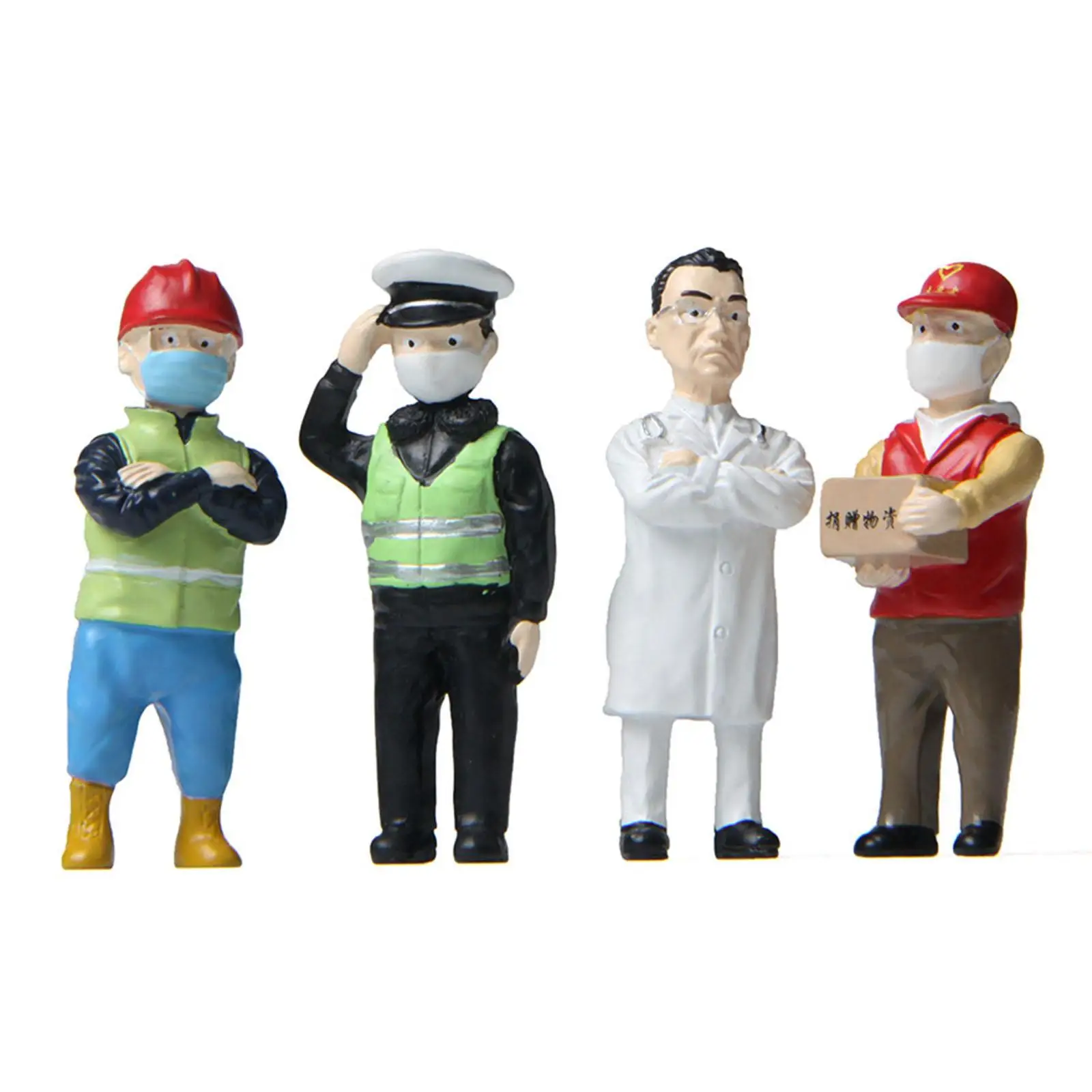 

Miniature People Figures Resin Collectible Miniatures Tiny Dollhouse Figurines Architecture Model for Fairy Garden Landscaping