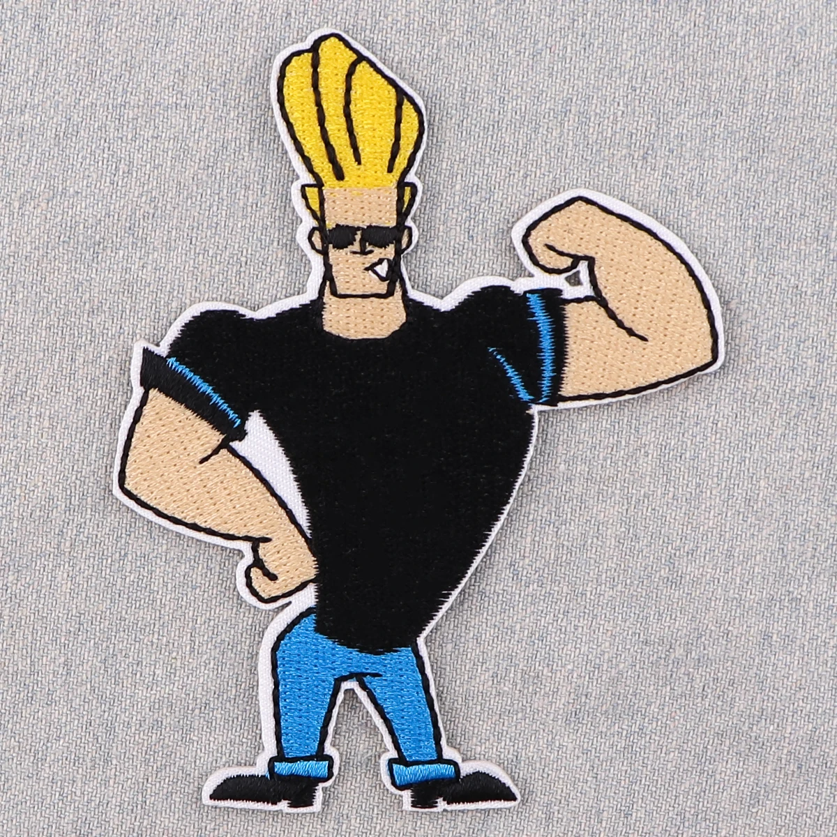 Muscular Man Patch Embroidered Anime Patches For Clothing Stickers Stripes Cartoon Patch Iron On Patches On Clothes Decorations