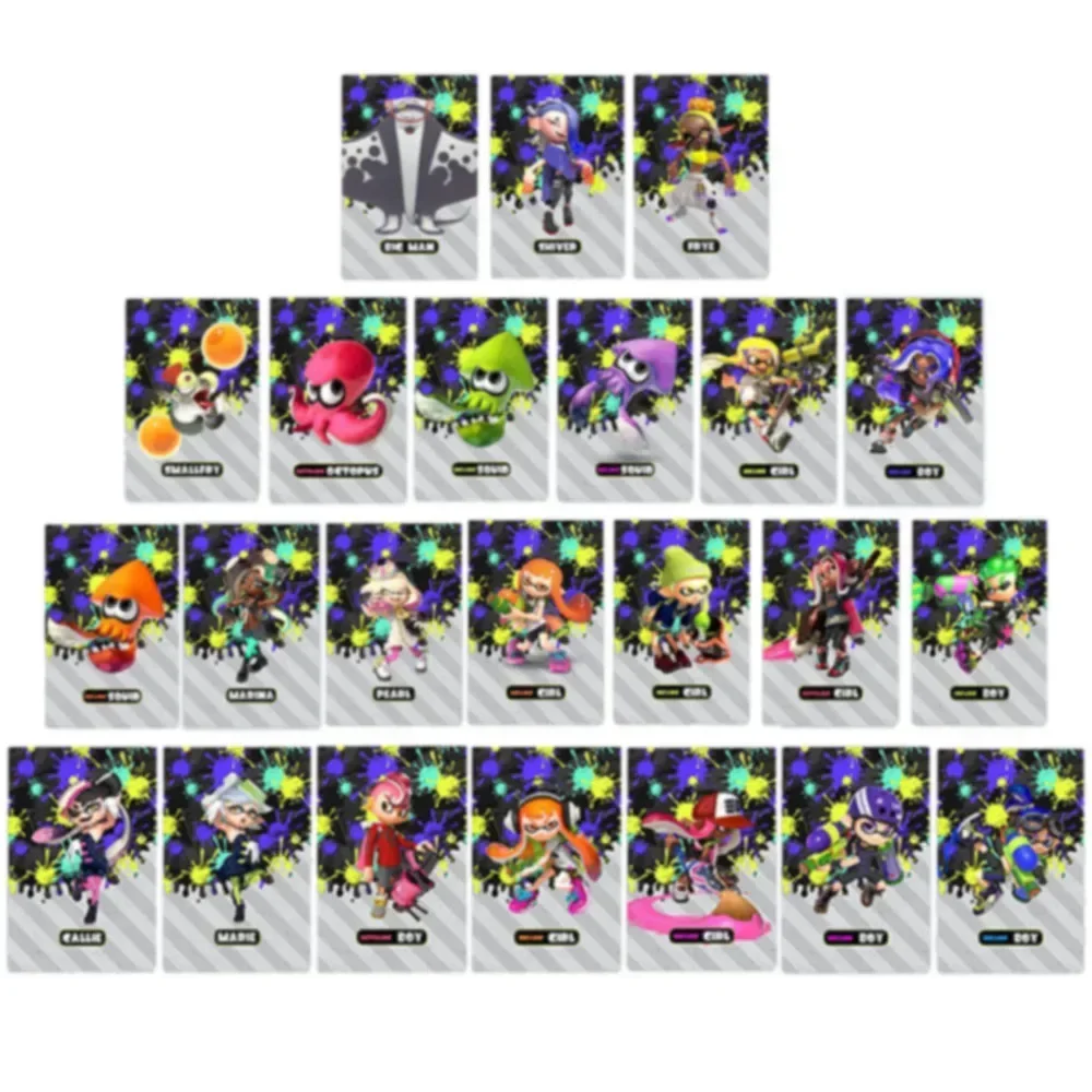 

23 Splatoons 3 карты Pearl Marina Callie Marie Card Switch NFC RFID Card 2024 Все новые игровые карты Splatoon 3 NFC Tag для коммутатора