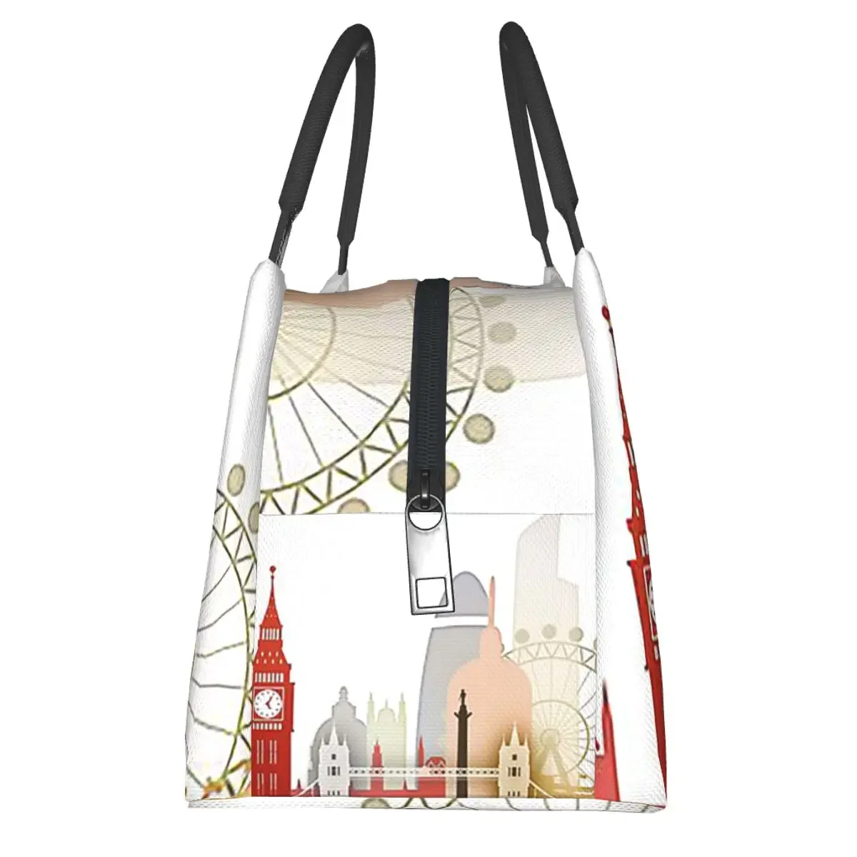 حقائب غداء لندن معزولة بينتو صندوق غداء محمول حقائب نزهة حقيبة حرارية مبرد للنساء والفتيات