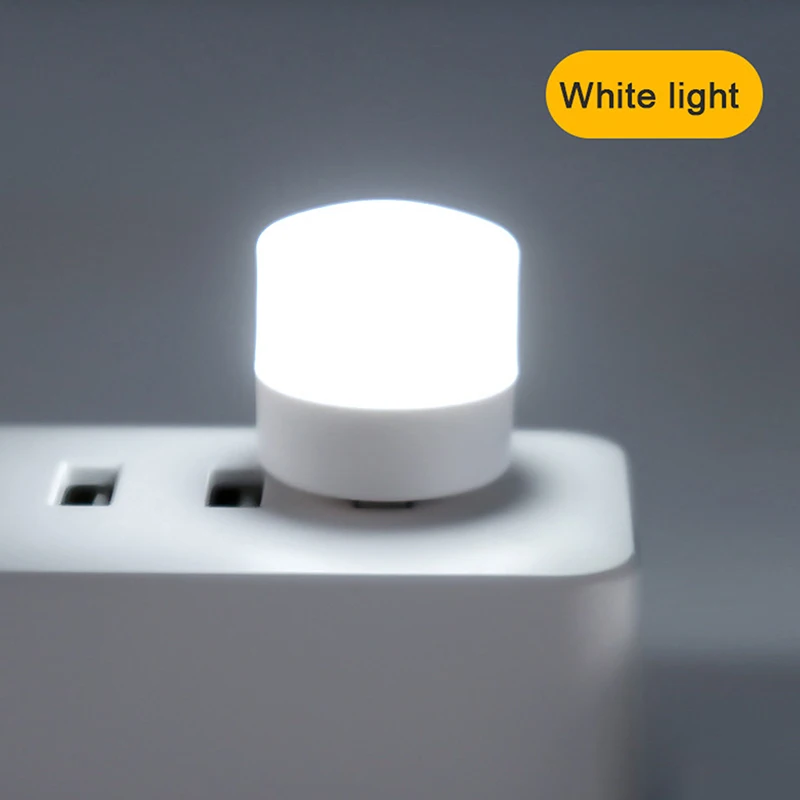 USB Plug Lamp Mini Night Light Computer Mobile Power Charging Small Book Lamps LED Eye Protection Square Reading Light