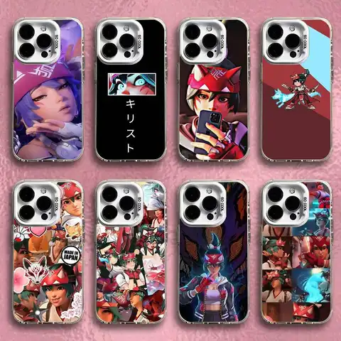 O-Overwatches Kiriko Phone Case For iPhone 16,15,14,13,12,11,Pro,Max,Plus,Mini,SE White Candy Matte Shockproof Cover