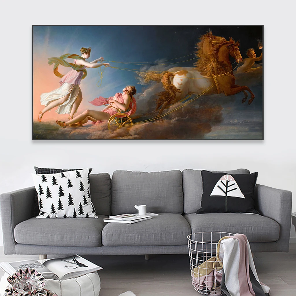 Aurora and Cephalus Art Poster Vintage FrançoisBoucher Oil Painting Prints Greek Mythology Canvas Painting Home Bedroom Decor