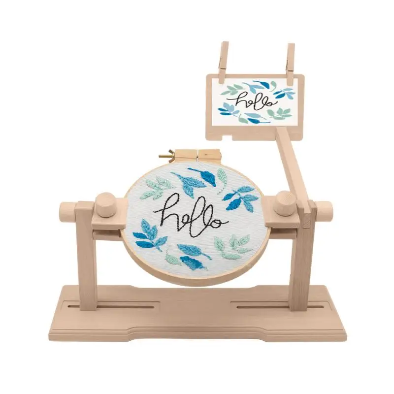 

Embroidery Table Stand Adjustable Stitching Hoop Holder Beech Wood Embroidery Frame Holder Sewing Needlepoint Frame Stand