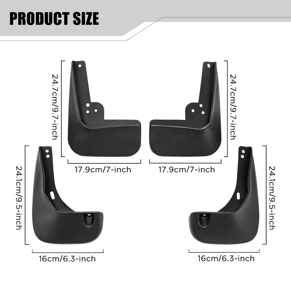 Custom Fit 4PCS Mud Flaps for Hyundai Sonata 2011 2012 2013 No Drilling Splash Guards Mudguards Car Fender Accessories