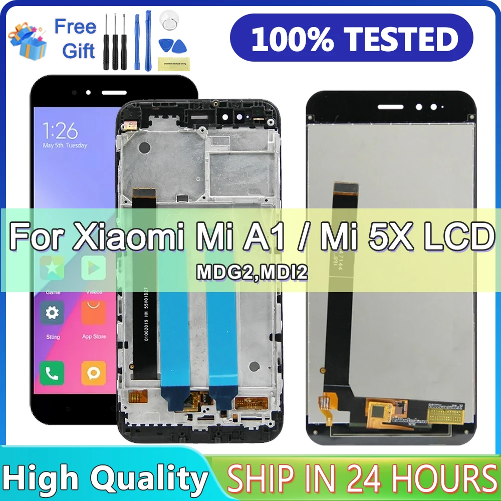 

AMOLED for Xiaomi Mi A1 MiA1 MDG2 MDI2 LCD Display Digital Touch Screen With Frame for Xiaomi Mi 5X Mi5X Replacement