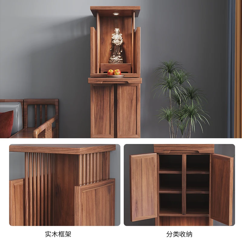 خزائن غرفة المعيشة الدائمة على الطراز الصيني عرض المنزل خزائن غرفة المعيشة بطبقة مزدوجة أثاث المذبح الخشبي الصلب كومو JTC