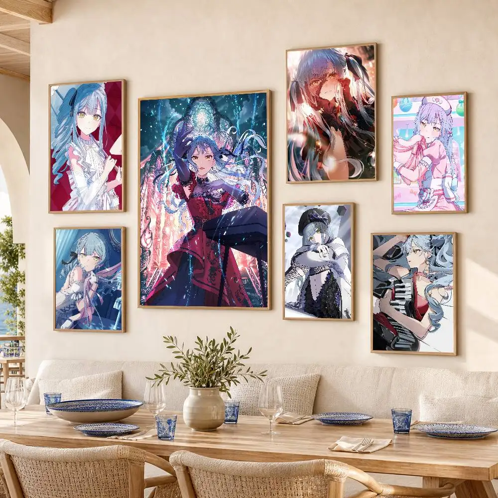 B-BanG Dream Sakiko Togawa Waterproof Self-Adhesive Wall Poster for Bedroom Living Room Home Decor