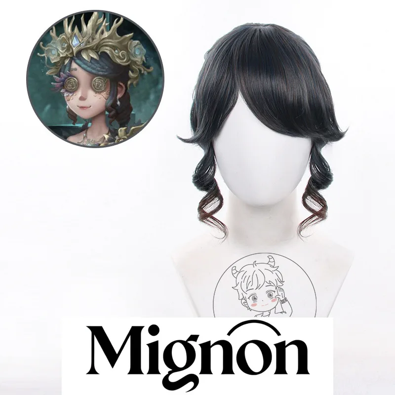 

Identity V Gardener Strange Bird Косплей Парик Синий Коричневый Градиент Кожа Головы Топ Римские Кудри Хэллоуин