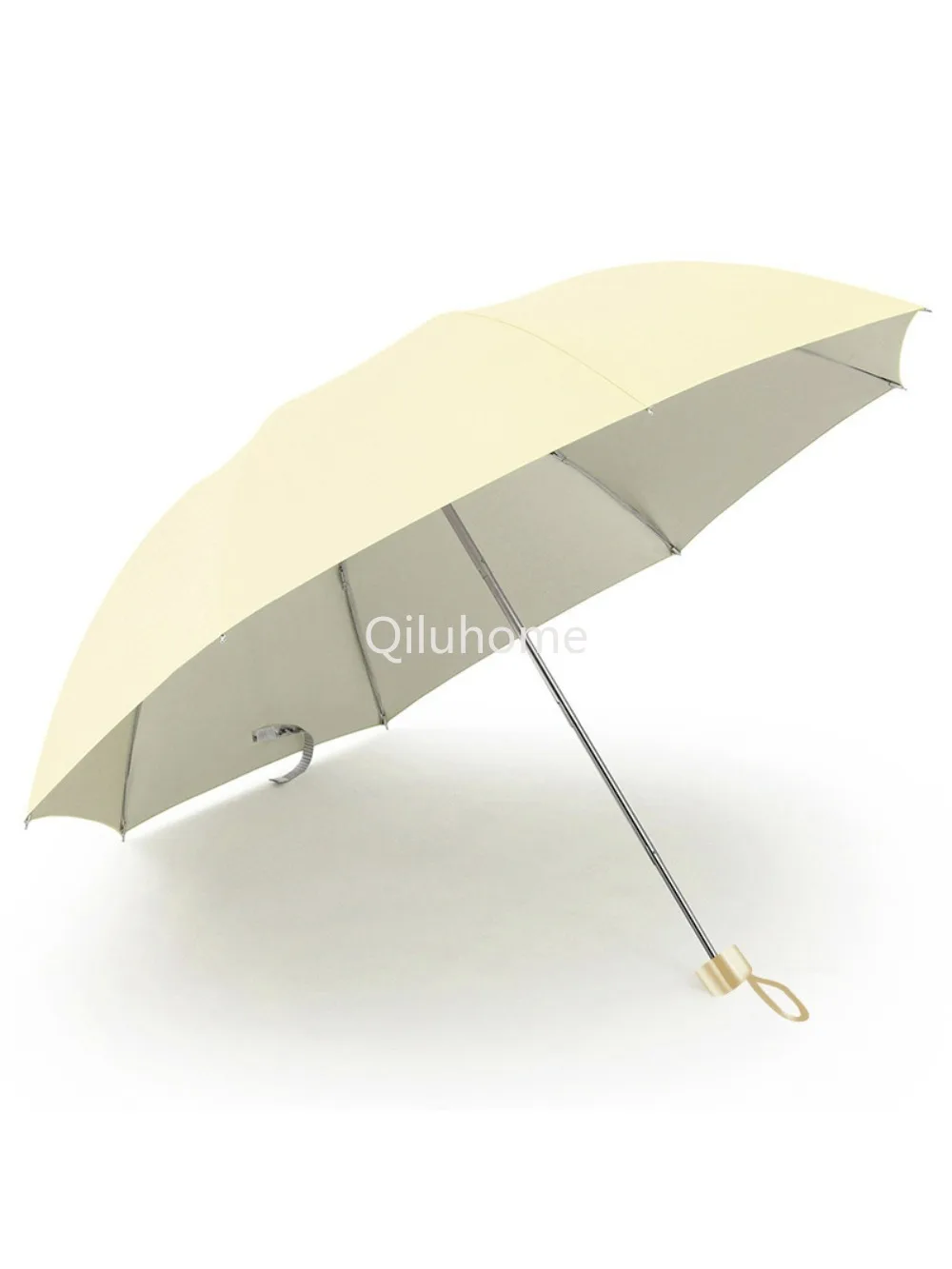 Silver plastic folding umbrella promotional gift