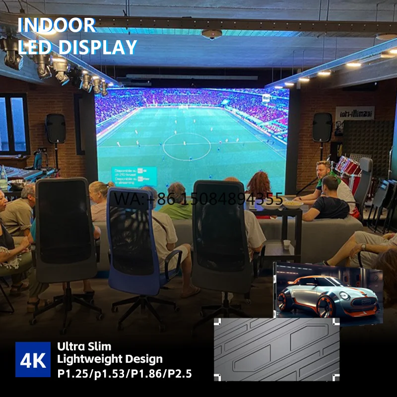 

P1.2 P1.5 P1.8 P2 P2.5 Fine Pitch Indoor LED Display 4K UHD Video Wall Module for Retail Mall