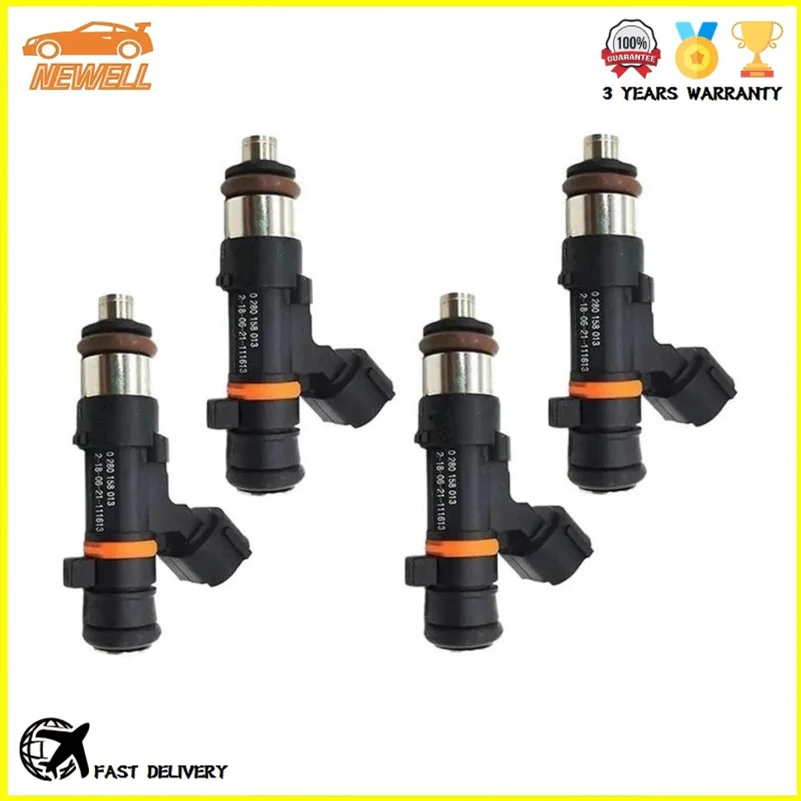 4pcs 0280158013 16600AX200 16600-AX200 Fuel injector For Nissan Note Micra III 3 C+C K12 E11 Engine Nozzle