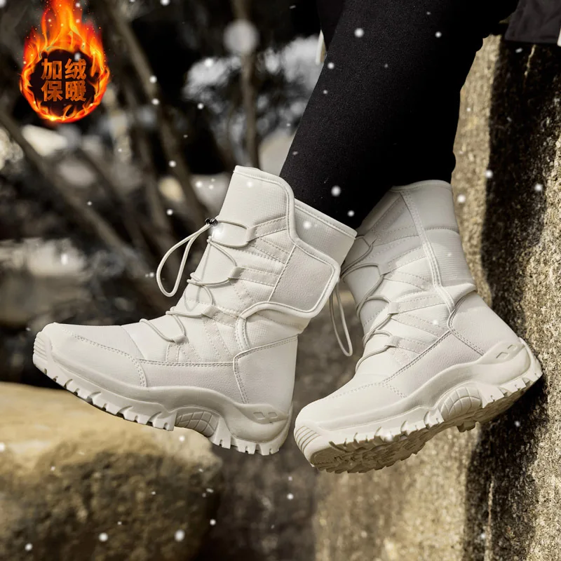 Women's Waterproof Snow Boots Mid Calf Warm Winter Outdoor Footwear