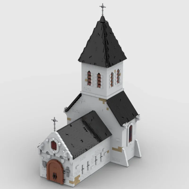 Moc Building Blocks Modular The Church of the Sacred Light Model Technology Medieval Bricks DIY Assembly Toys Construstion Gifts