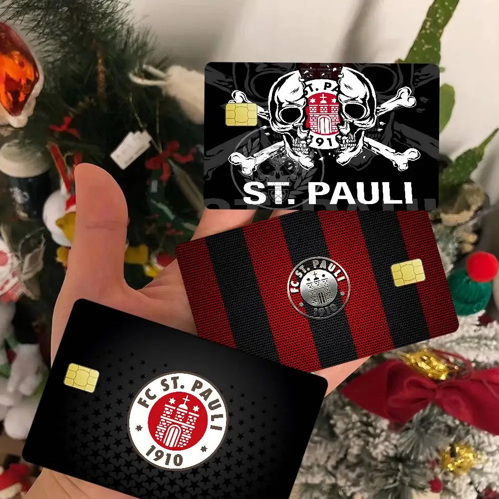 F-FC S-St. P-Pauli Anime Cartoon Sticker Film Skin para tarjeta de crédito, tarjeta de débito, tarjeta bancaria