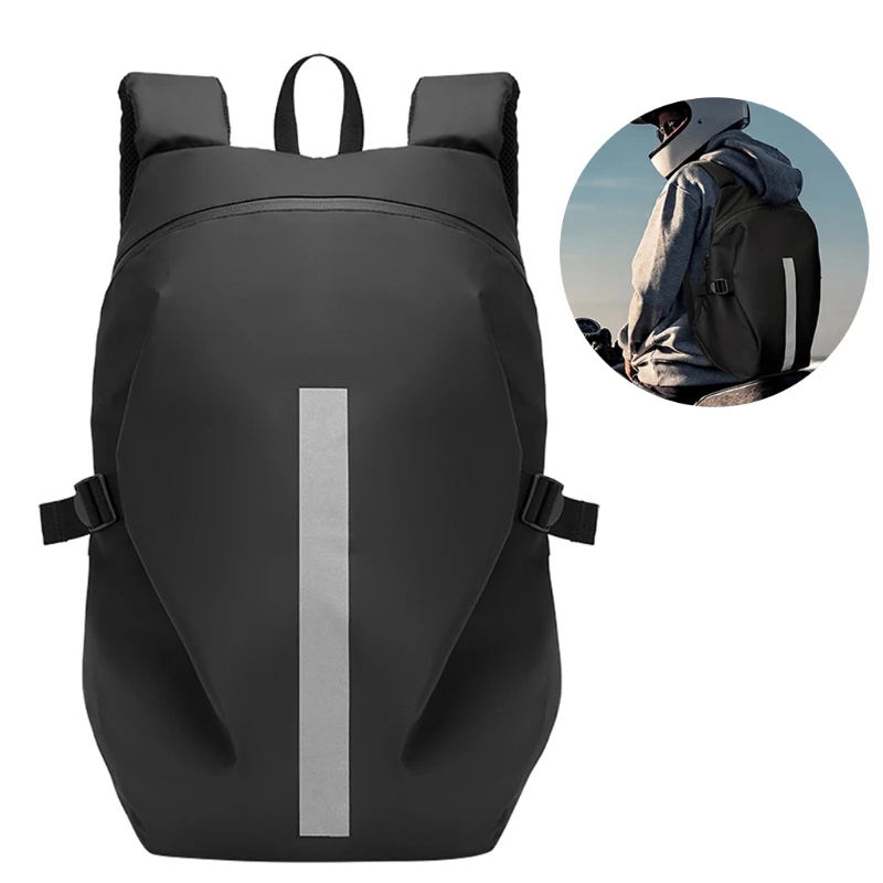 Adjustable Men Backpack Wearproof Material Bag Gift for Motorcycle Rider Outdoor Travel Backpack AOS