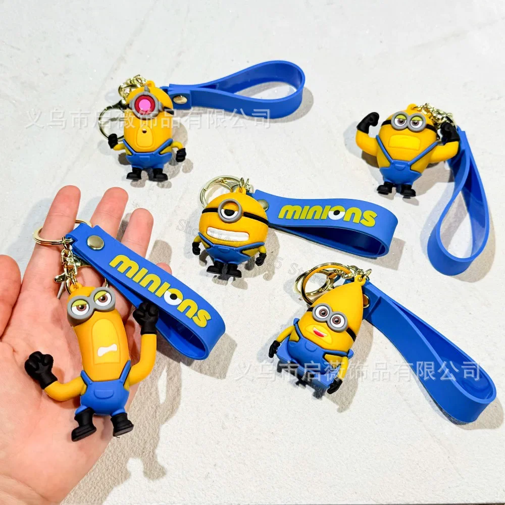 Minionses Keychains Cute Peripheral Despicabled Me 4 Key Rings Charms Backpacks Pendants Decorations Car Keys Accessories Gifts