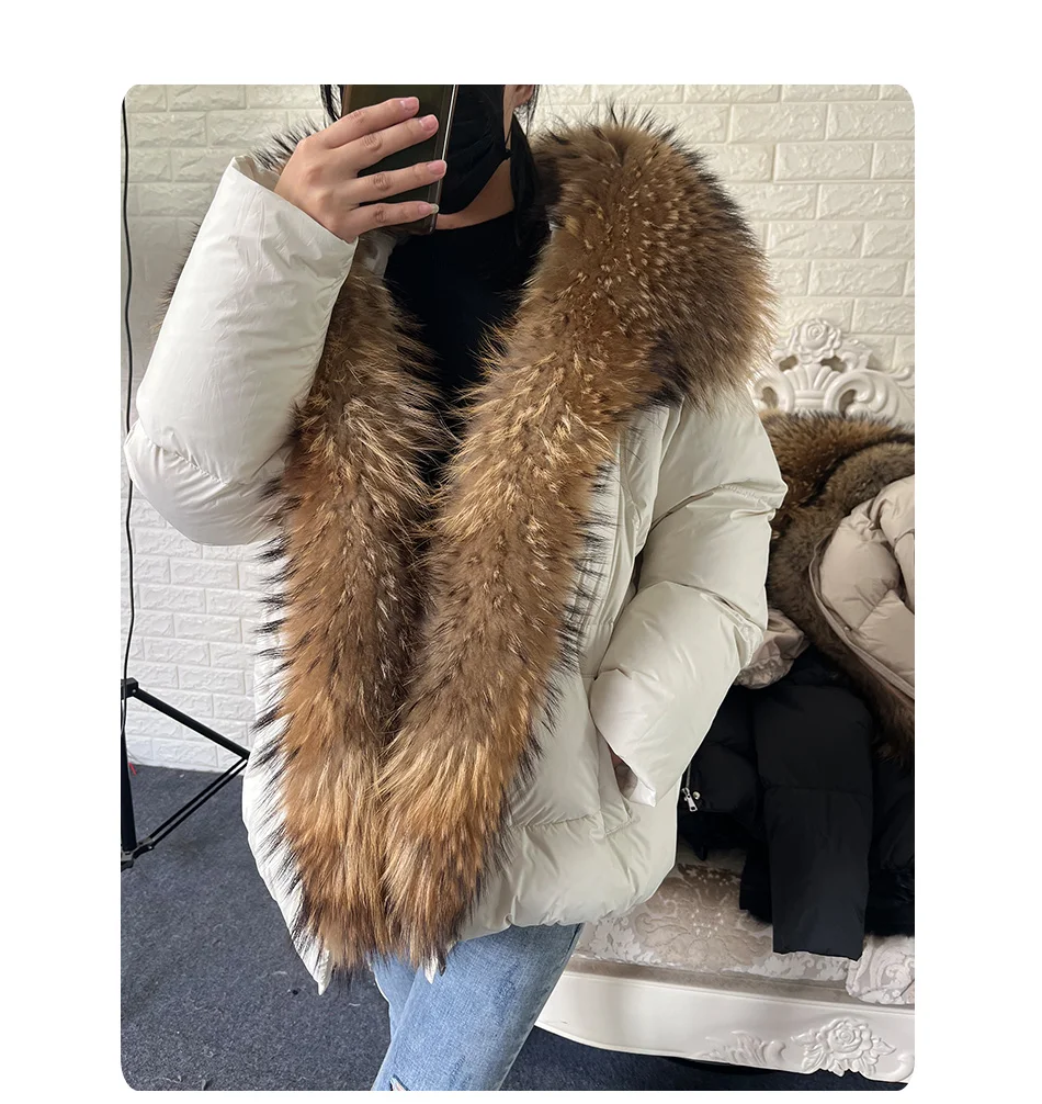 2026 MAOMAOKONG White Duck Down Jacket Winter Women
