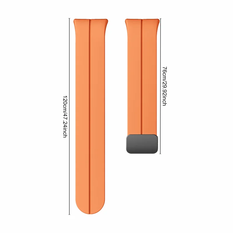 Suitable for Huawei Watch Fit3/Fit4 Silicone Strap Magnetic Folding Buckle Minimalist Vertical Groove Design Sports Watch Band