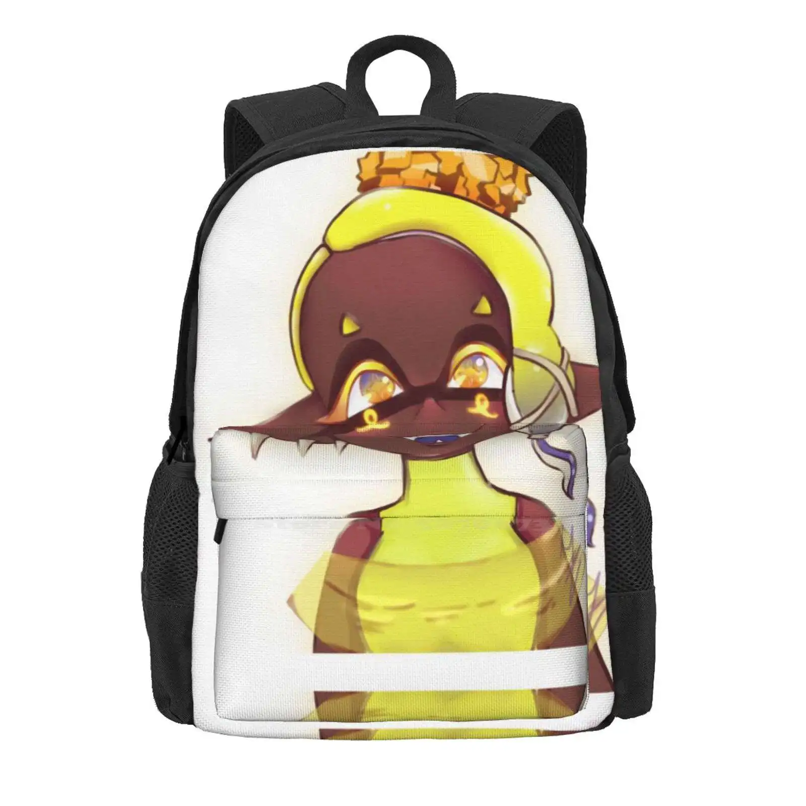 Frye Smiling New Arrivals Unisex Bags Student Bag Backpack Splatoon 2 Fanart Yellow Frye Splatoon 3