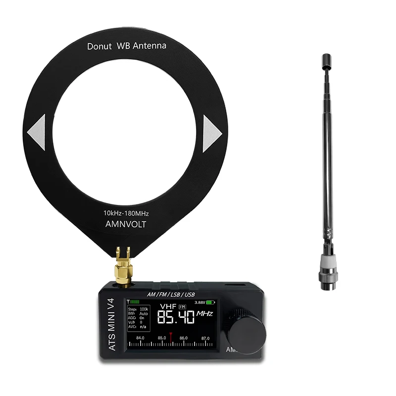 AMNVOLT V4 ATS MINI SI4732 Radio ALL Band DSP Radio FM AM SSB LSB USB Receiver, Built-in Hi-Z Headphone Amplifier Circuit