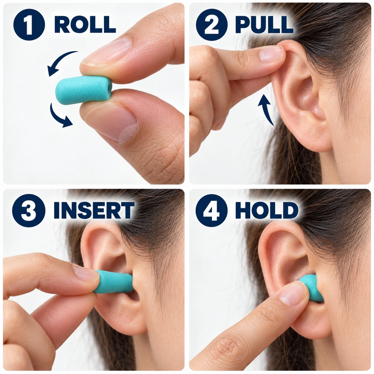 60pcs Anti-noise Ear Plugs Slow Rebound Sleep Noise Reduction Ear Protector Universal Foam Music Cancelling Insulation Earplug