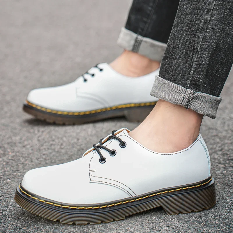 New 2025 Fashion Men's Shoes Genuine Leather Unisex Casual Shoes Breathable Flat Driving Shoes Outdoor Non-slip Man Loafers image 4