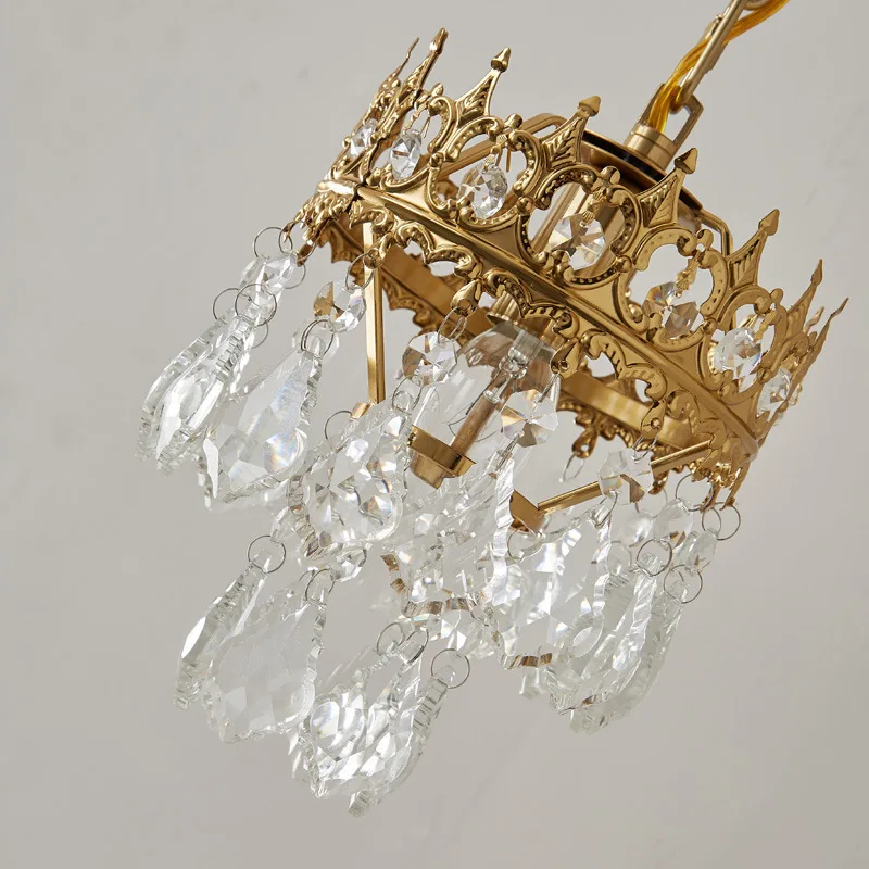 ForCrystal Crown Wall Sconce, Luxury Lamp for Bedroom & Hallway