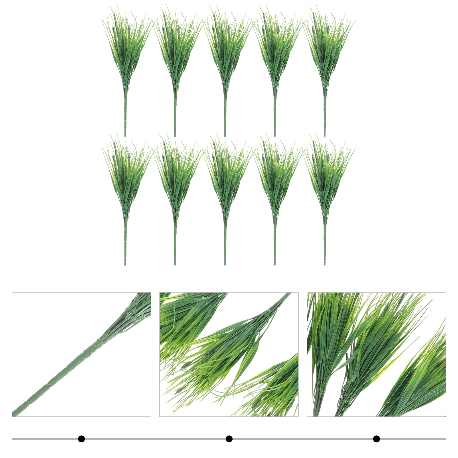 

10pcs Artificial Spring Grass Soft Moss Plant Turf Small Decorative Plastic Plants for Indoor Outdoor Wedding DIY Flower