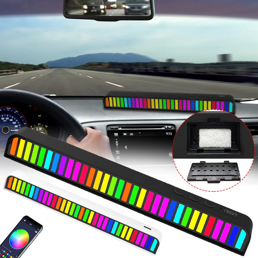 

new LED Strip Light Sound Control Pickup Rhythm Light Music Atmosphere Light RGB Music Light Bar USB Colorful Lamp for Car Party