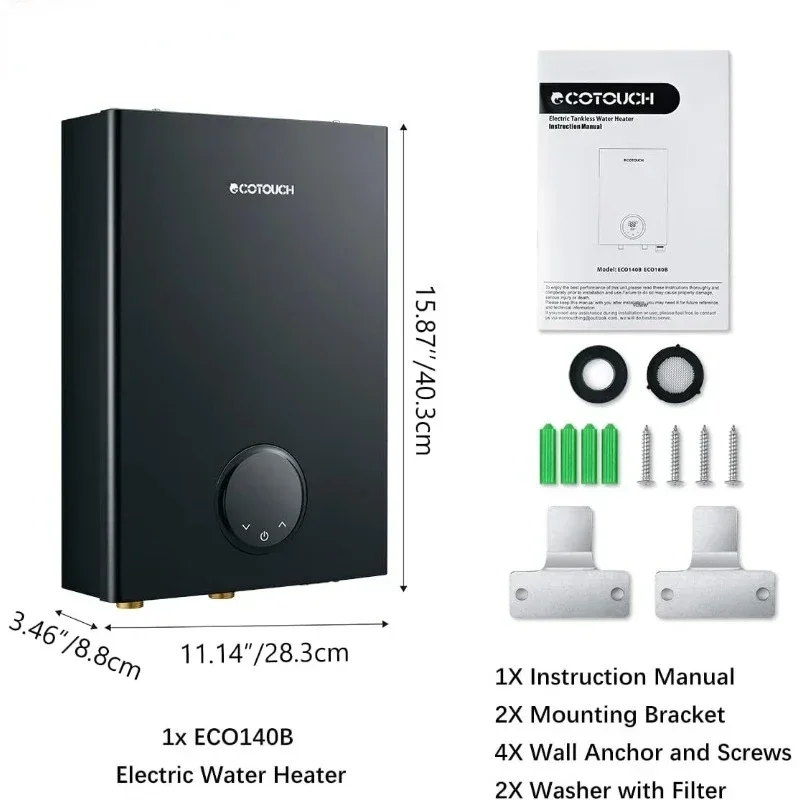 HAOYUNMA-Chauffe-eau électrique sans réservoir, chauffe-eau instantané à la demande, 240V, point d'utilisation, auto-modulation