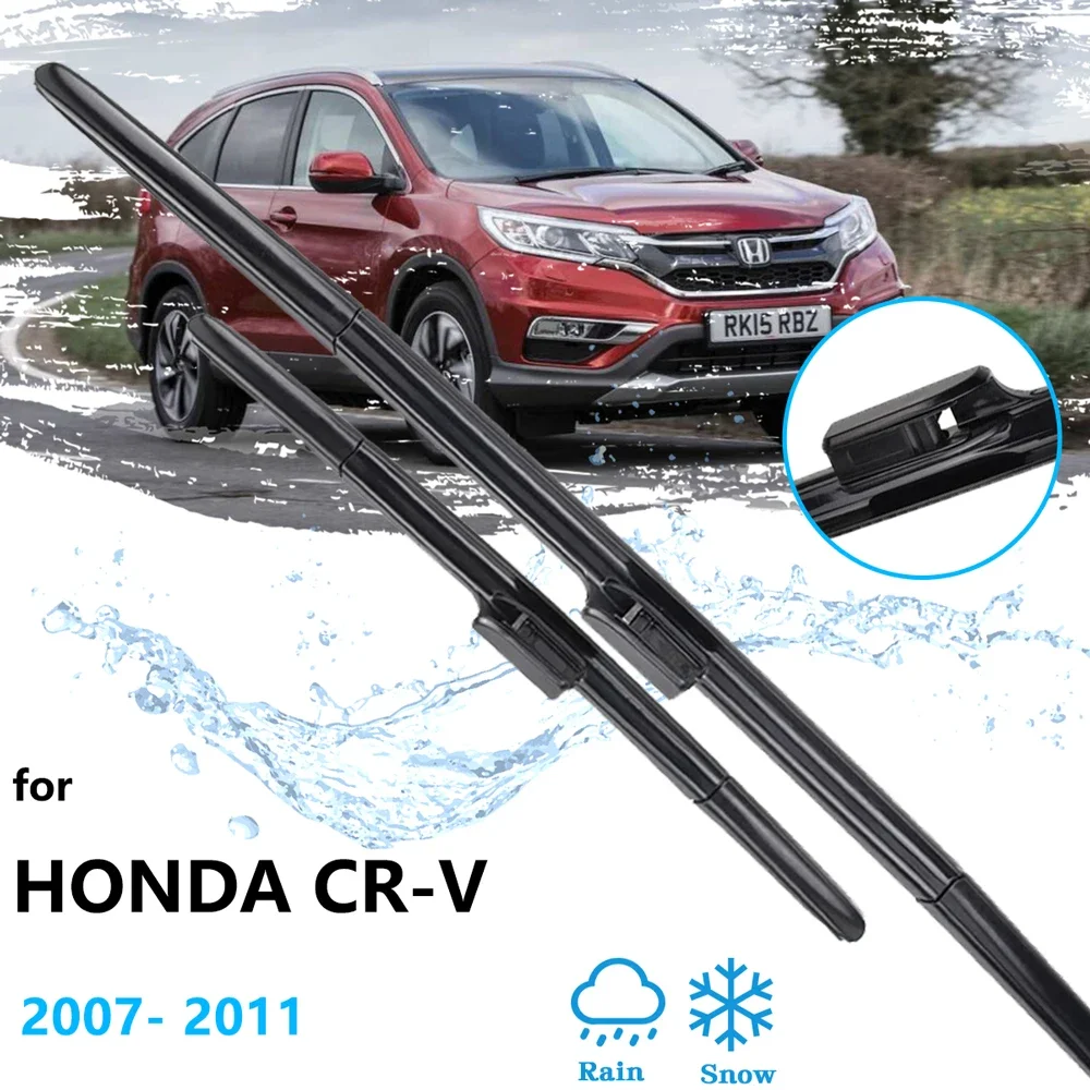 

For Honda CR-V CRV CR V MK3 RE1 RE2 RE3 RE4 RE5 RE7 2007~2011 Front Rear Wiper Blades Set Windshield Windscreen Window Cleaning