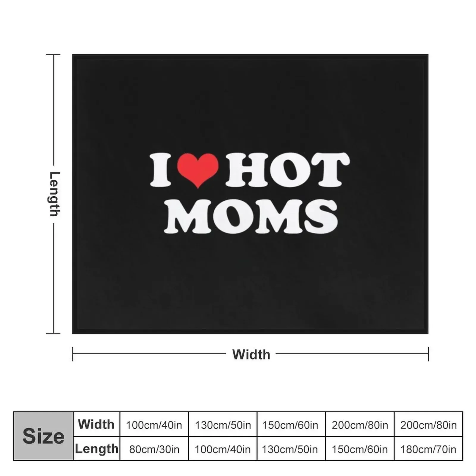 I love hot mom Throw Blanket valentine gift ideas Moving manga Blankets