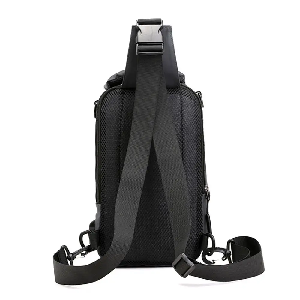 Men\'s Sling Crossbody Bag Anti-theft Chest Shoulder Messenger Backpack USB Port