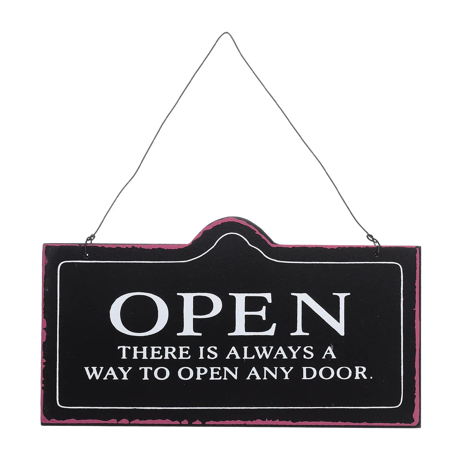 Double-Sided Delicate Wooden Door Sign Multi-Function Open Closed Retro Wear-Resistant Store Decor Door Sign Store Accessory