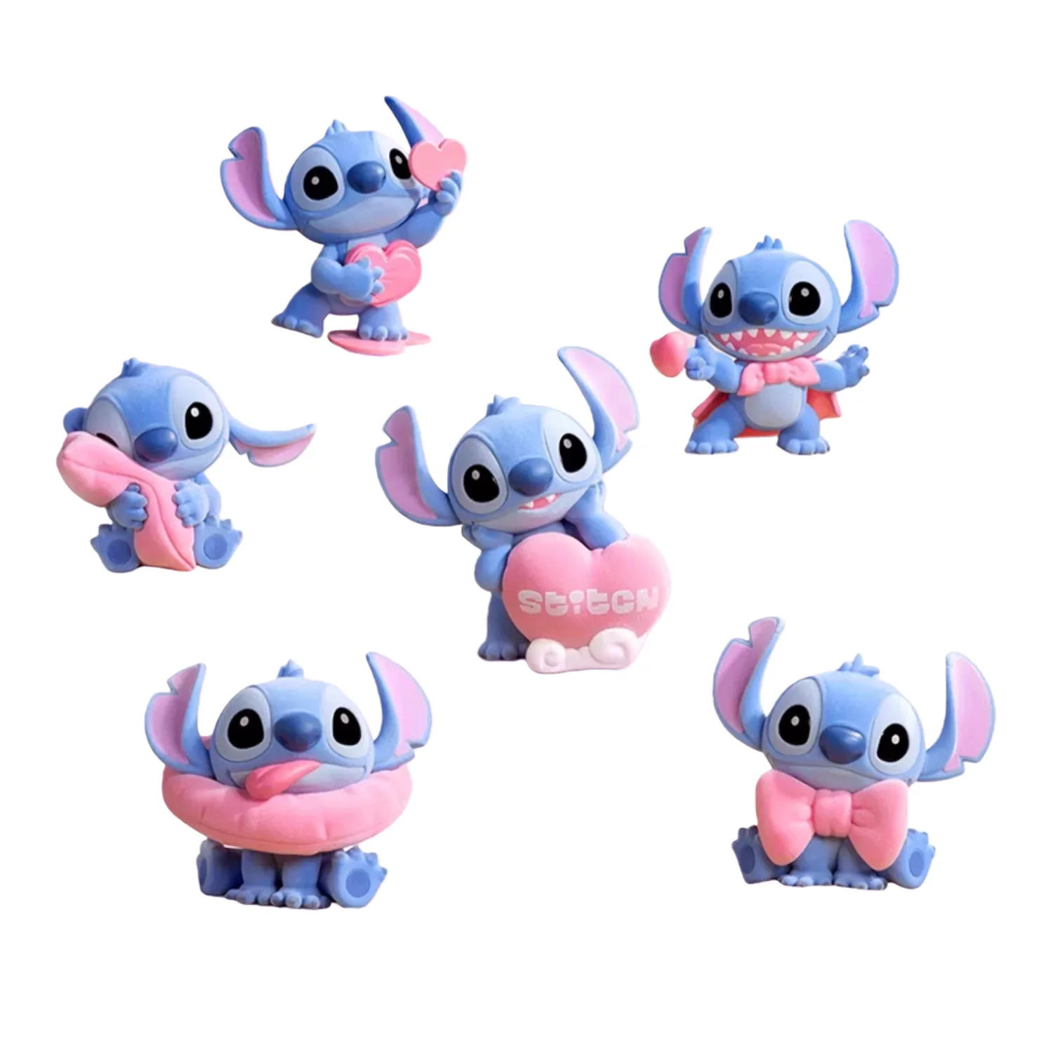 

​Disney Stitch Sweet Pink Series Blind Box Cute Plush Figures Display Item Toy Ornament Handmade Figurine Collectible Gift
