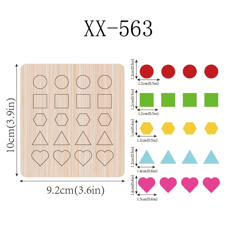 

SIZZIXDIES 1piece 3.6-inch wooden cutting dies of various shapes suitable for most machines