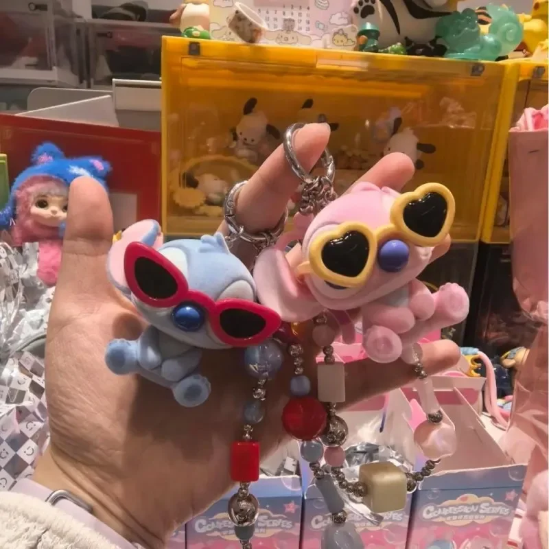 

Stitch Confession Series Blind Box Cute Stitch Flocking Doll Action Figure Mystery Box Surprise Bag Pendant Keychain Toy Gifts