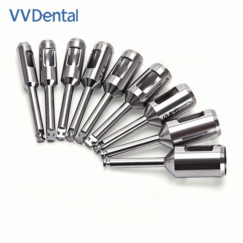 Dental Gingival Circular Resection Drill 5Pcs Steel Tissue Punch For Implant Gum Cutting Less Bleeding Clinical Oral Lab Tools
