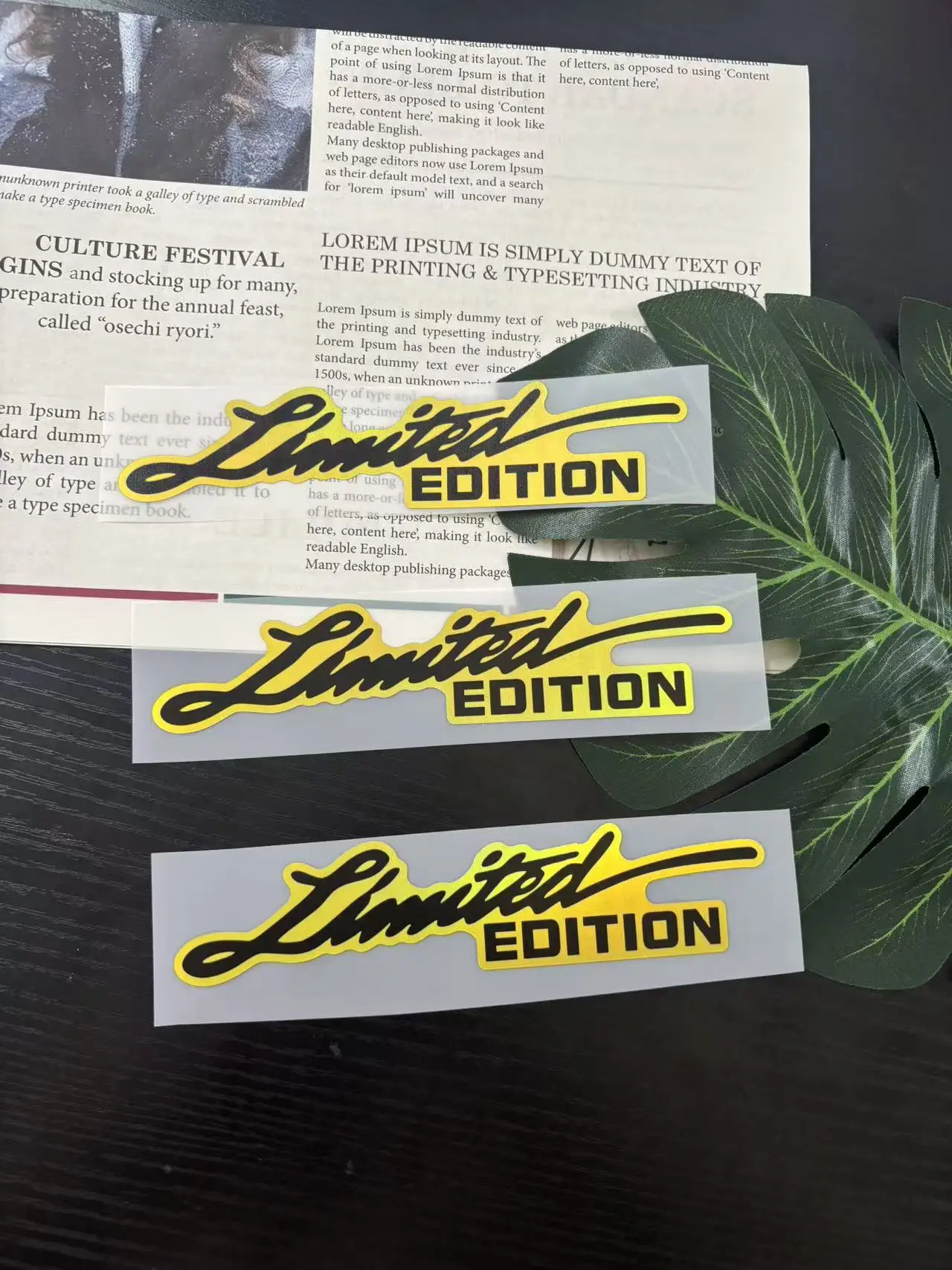 1 Piece of High-End Matte Gold Limited Edition Motorcycle Sticker, Perfect for Motorcycle Fuel Tanks, Helmets, Car Bumpers, Triangular Windows, Laptops, Toolbox Decorations, Outdoor Modified Vehicle Accessories, Waterproof and Sun-Resistant Durable Body Decoration Decals