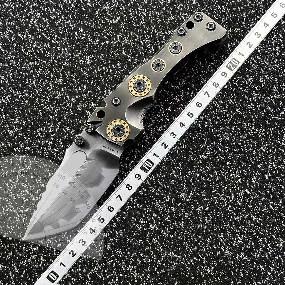 Coltello pieghevole T1 per carichi pesanti Z-Wear lama TC4 manico in lega di titanio campeggio sopravvivenza esterna coltello da caccia strumento di difesa per escursionismo