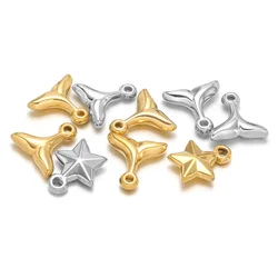 10pcs Fish Tail Charms Stainless Steel Star Pendant for DIY Delicate Jewelry Making Earring Necklace Bracelet Supplies Wholesale