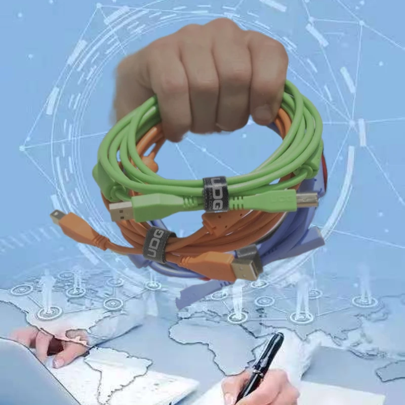 Кабель DJ Disc Player — UDG Ultimate USB 2.0 A-B, порт принтера, L-образный прямоугольный изгиб