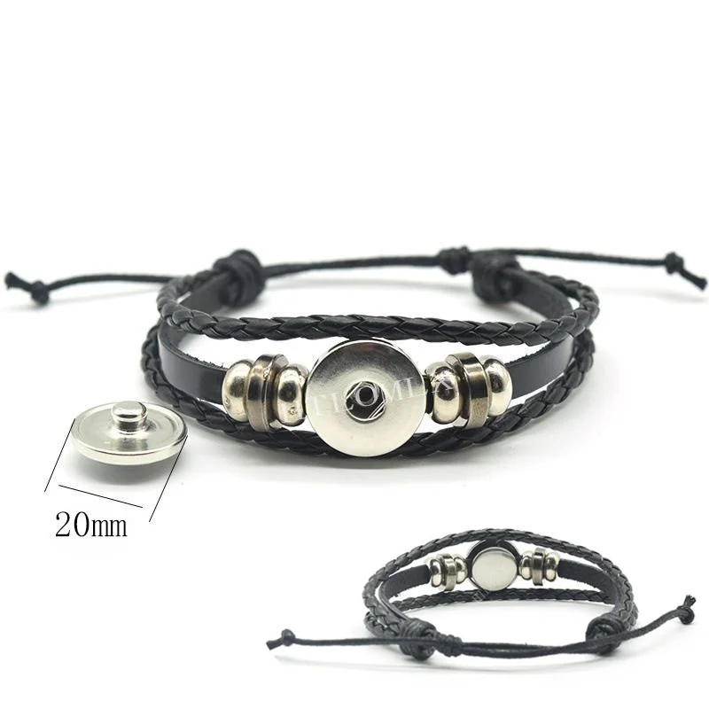 New Classic Anime Genshin Impact Cosplay Bracelets Elemental Charm Multi Layer Leather Pulseras Punk Men Bracelet Jewelry Gifts