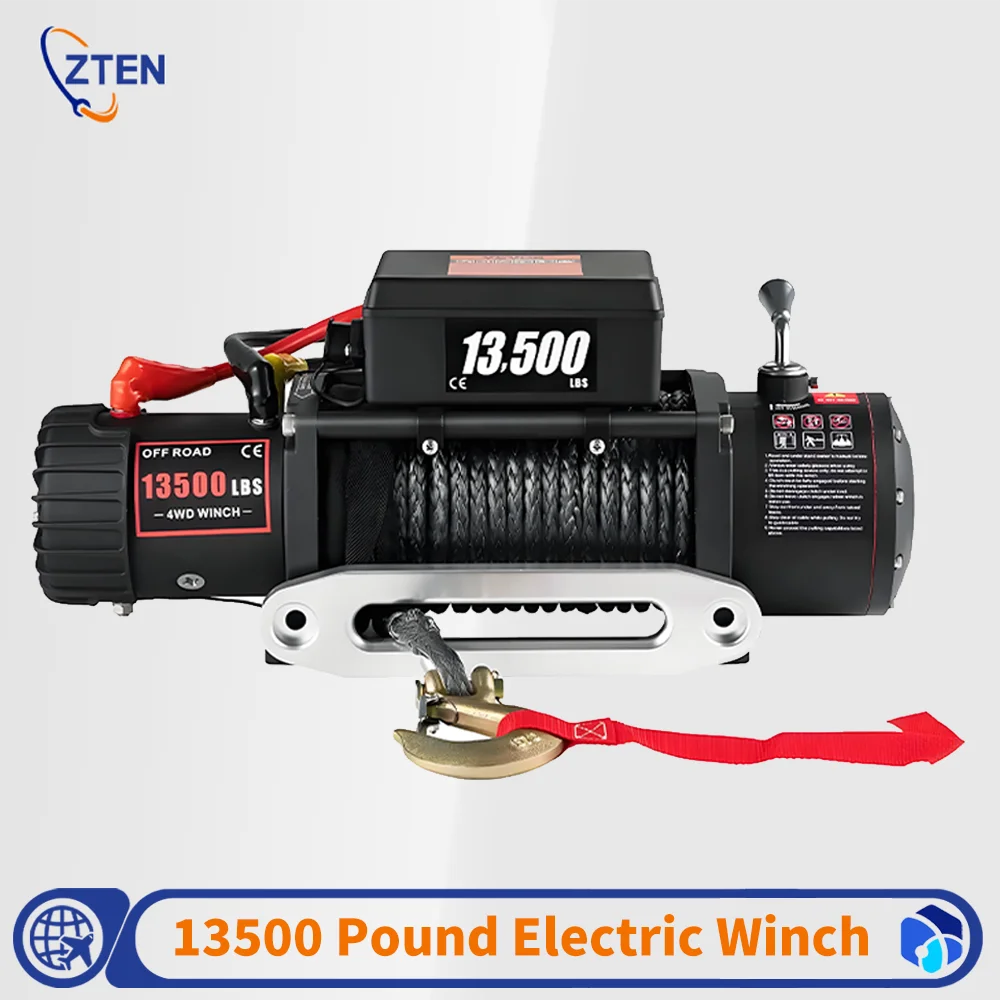 12V 13500LBS Electric Truck Winch Electric Vehicle Winch 12V Vehicle Mounted Self Rescue Crane Off-road Vehicle Winch 220v