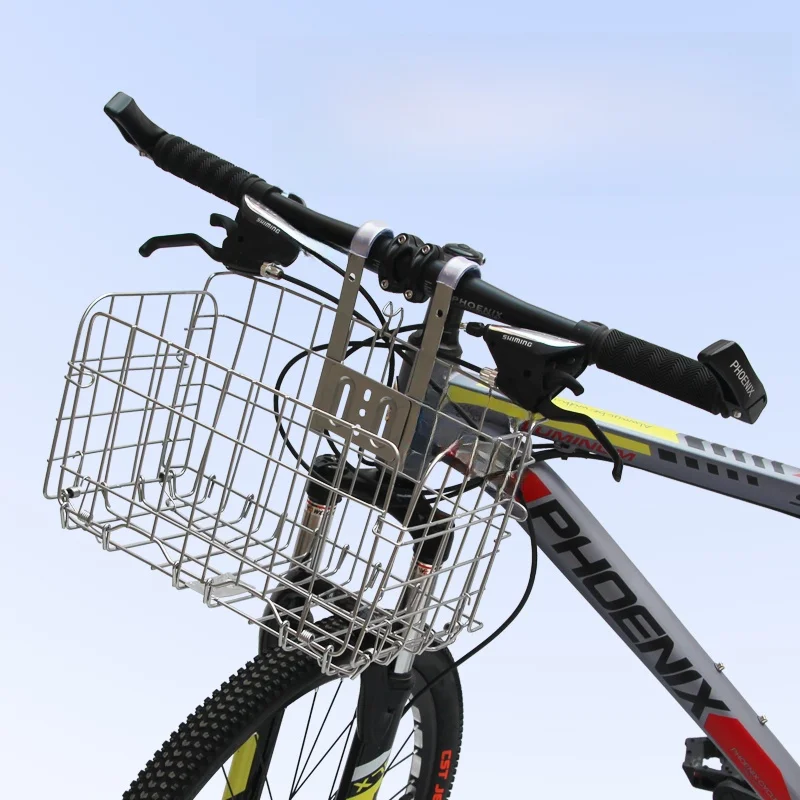 

Foldable Bicycle Rear Basket Mountain Bike Single Bike Accories Large Size Metal Basket No Cover