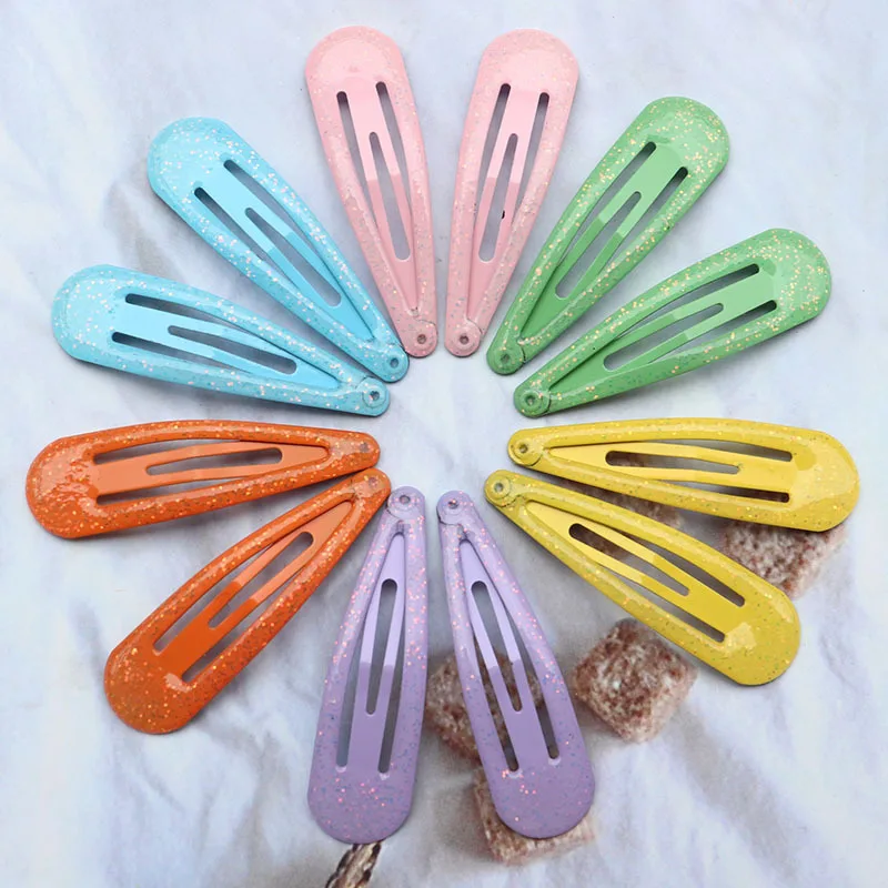 40Pcs Set Neue Farbe Druck BB Clip kinder Gebrochene Haarnadel Metall Seite Kleines Mädchen Haar Zubehör Haarnadel – Detail 4