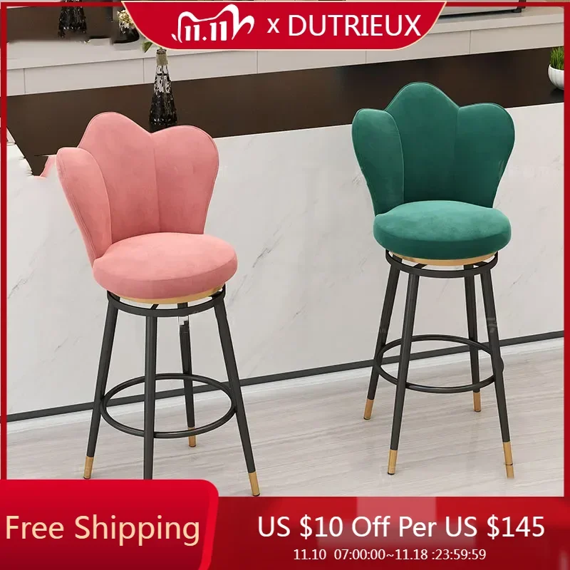 

Kitchen Lounge Bar Chairs Modern Minimalistic Luxury Nordic Bar Stool Swivel Leather Banqueta Alta Para Cozinha Bar Accessories