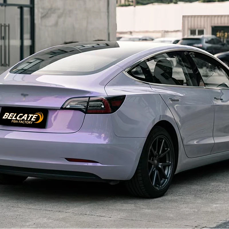 2025 Camaleonte PET lucido metallizzato viola blu rosso verde oro adesivi per auto premium con rivestimento in vinile per auto