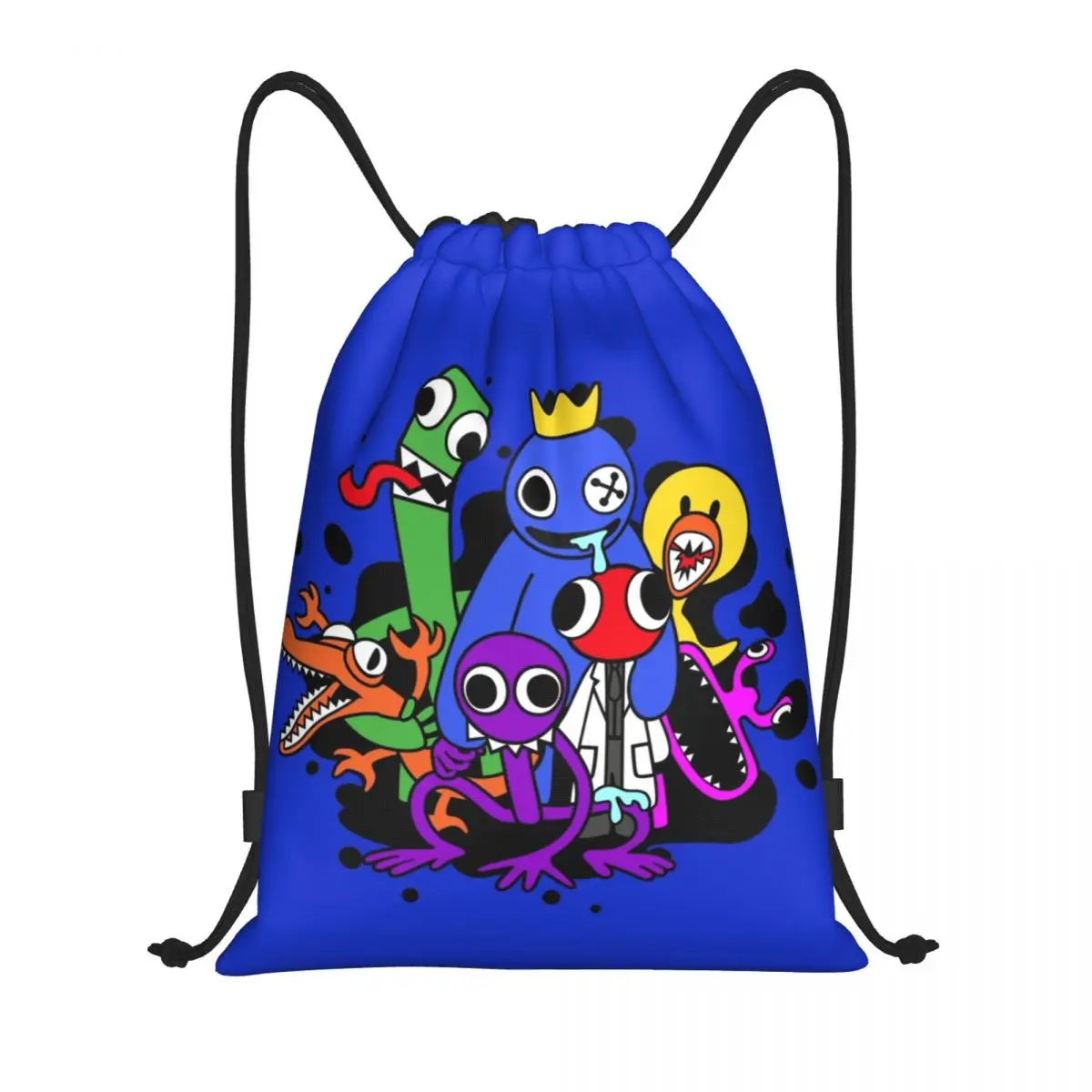 Mochila personalizada con cordón para hombre y mujer, bolsa de entrenamiento portátil con diseño de arcoíris, ideal para gimnasio y videojuegos